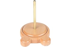 FantasyDay Wooden Yarn Holder, Cute Bear Shape Yarn Ball Holder Crocheting Spindles Twirling Yarn Holder Stand- Firm Base - S