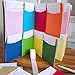 Supla 42 Set 14 Colors Small Envelopes Mini Envelopes Library Pockets with Library Index Cards - Non-Adhesive-3.5