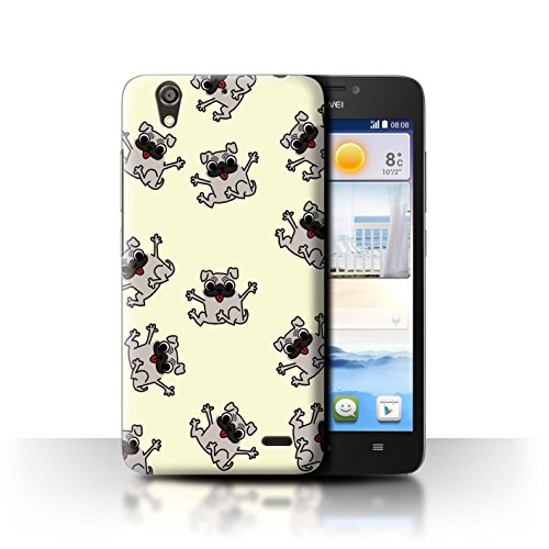 STUFF4 Phone Case / Cover for Huawei Ascend G630 / Doodle/Pattern Design / Cartoon Pug/Dog Collection