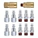 12PCS Air Fittings, Drillpro Pneumatic Quick Connect, Brass Air Coupler and Steel Plug Kit, 1/4'' NPT I/M, for Air Line, Air Compressor,Air Drill etc Pneumatic Tool Quick Connect