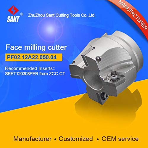 1 piece Milling tools Indexable cutter With insert SEET09T308PER from ZCC.CT Face cutter disc PF02.12A22.050.04