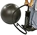 Isokinetics Inc. Brand Exercise Ball Air Pump - Black - Heavy Duty - Pumps on Up and Down Strokes - Multiple Nozzles to Work on All Inflatables