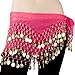 Bellylady Gold Coins Belly Dance Hip Scarf, Wholesale Dance Belt & Gypsy Bracelet-ROSERED
