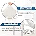 H.VERSAILTEX Stretch Dining Chair Covers Set of 4 Chair Covers for Dining Room Parsons Chair Slipcover Chair Protectors Covers Dining, Feature Textured Checked Jacquard Fabric, Off White