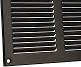 EUROPLAST 400x200mm Black Metal Air Vent Grille with Insect Mesh view 3