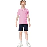 Dreammonkey Toddler to Youth Stain Resistant Polo Shirts Kids Collared Golf T-Shirt School Uniform for Boys and Girls