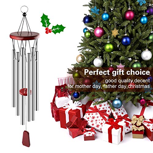 FittiDoll Wind Chime 6 Metal Tubes Perfect for Patio, Garden, and Outdoor Home Décor 27 Inch