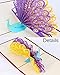 2 Pack 3D Pop Up Cards, Wimaha Peacock Thank You Card Greeting Cards in Chinese Paper Cutting Creative Pop-up Cards,15cm x 15cm
