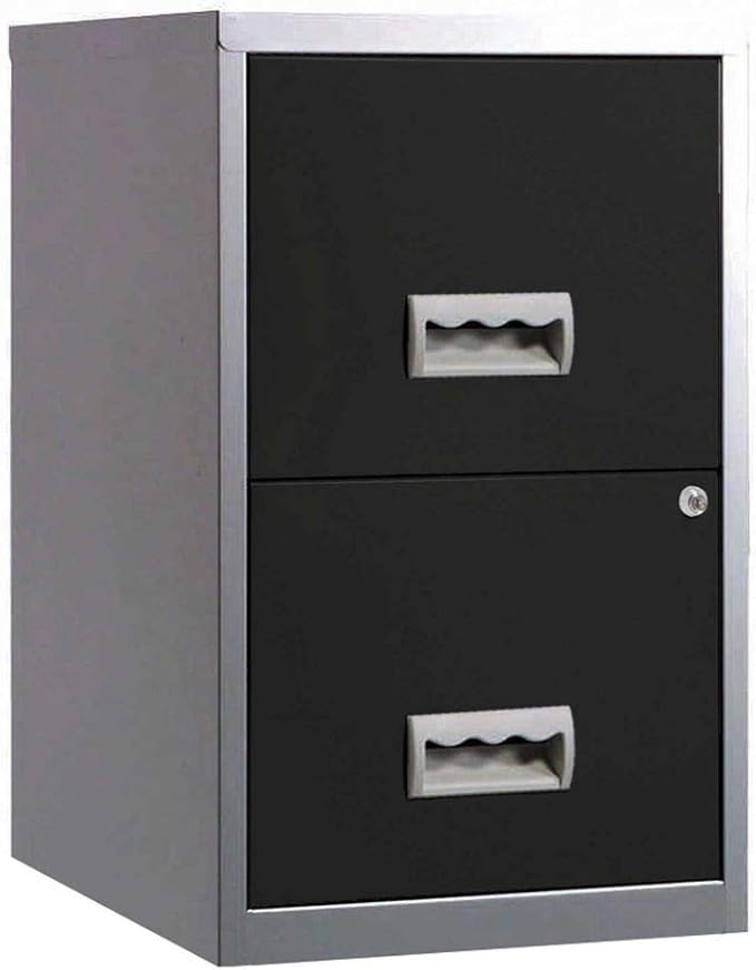 Pierre Henry 095808 A4 Steel Lockable 2 Drawers Filing Silver