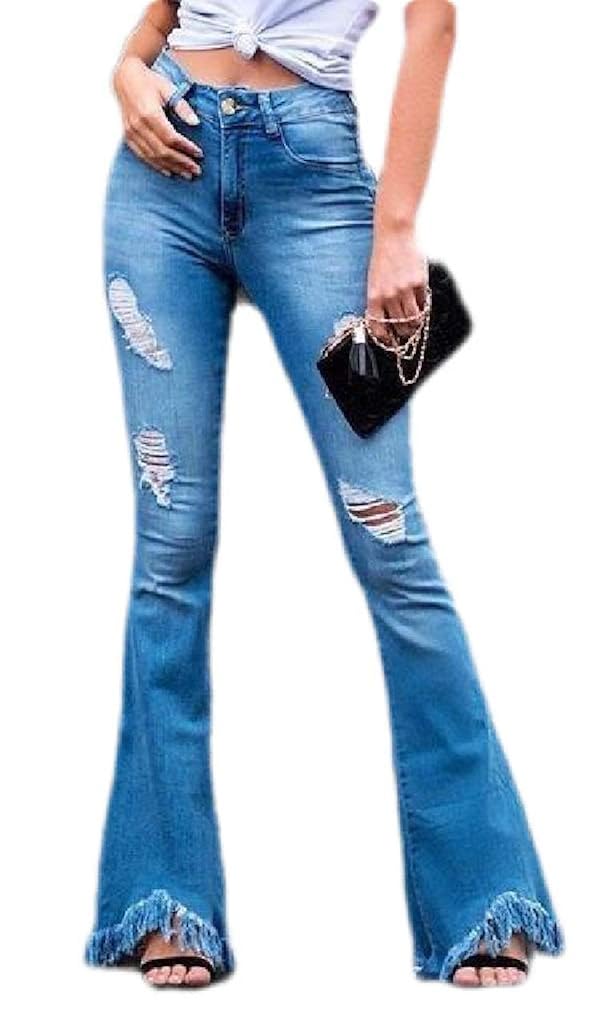 broken hole bell jeans