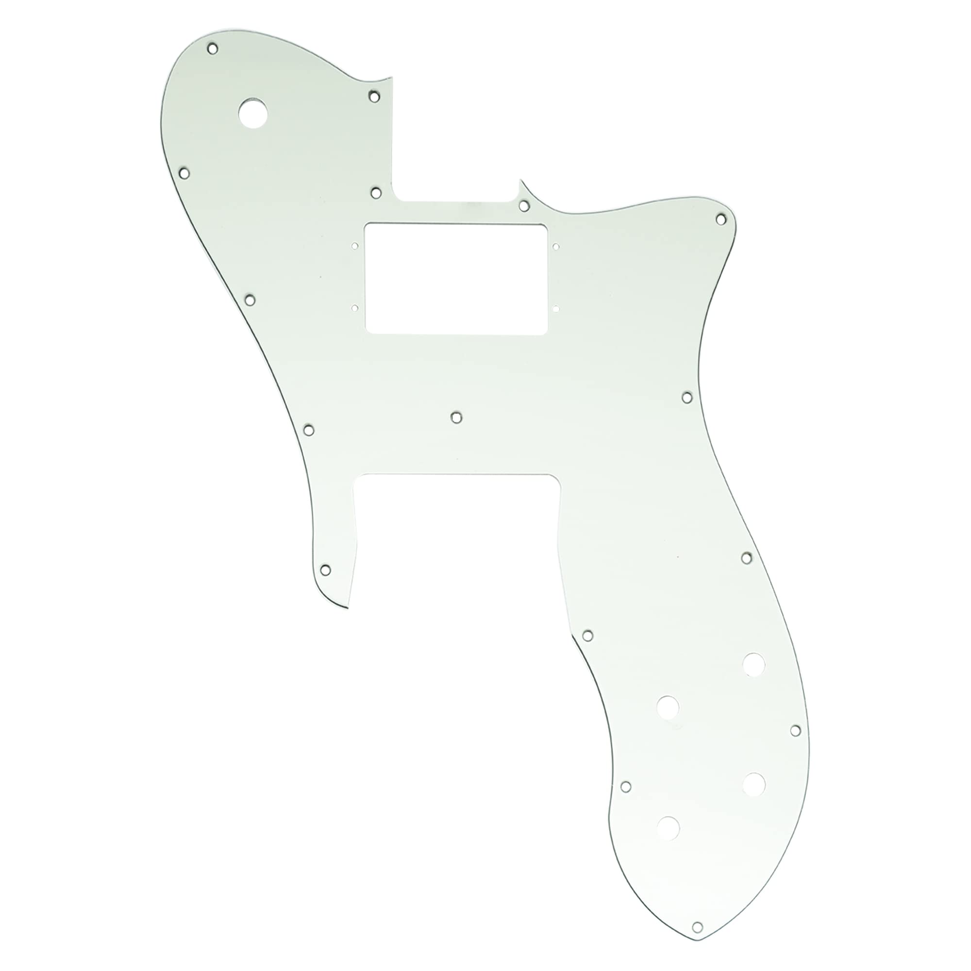 Musiclily Pro 16 Holes Wide Range Humbucker Guitar Pickguard For USA/Mexico Fender 72 Tele Custom Style Electric Guitar, 3ply Aged White