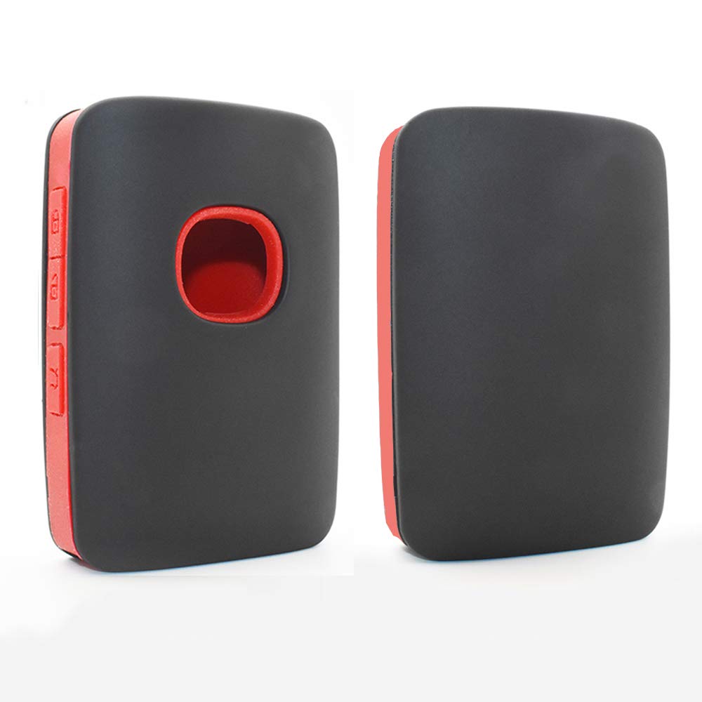ontto for Mazda 3 Alexa 2019 2020 Key Cover Plastic Soft Silicone Key Fob Cover Holder Protector for Mazda 3 CX-30 CX-5 CX-9 Mazda 3 Sedan 2019 2020 3-Button Remote Car Key Case Keyring Black Red