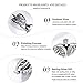 BAMOER Sterling Silver Pendant Angel Wings Feather Heart Locket Necklaces,Not Included Pearl
