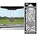 Pink Outline Zebra with Black Stripes Print Heart with Gem Clear Crystals Animal Print Safari Wild Series Auto Car Truck SUV Vehicle Universal-fit Rear View Mirror Ornament - Auto Ornamentz