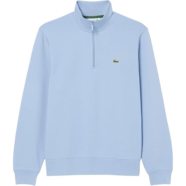 Lacoste Men's Zip-Up High Neck Interlock Sweatshirt, Viennese