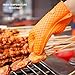 Toplus Oven Mitts, Up to 446℉ Heat Resistant Cooking Gloves - Insulated Grill Mittens Waterproof Silicone Kitchen Gloves with Hanging Hole, Non-slip Grip for Baking, BBQ, Grill