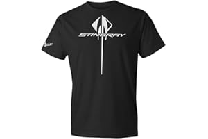 WEST COAST CORVETTE / CAMARO C7 Corvette Stingray Vertical T-shirt : Black - 2014+