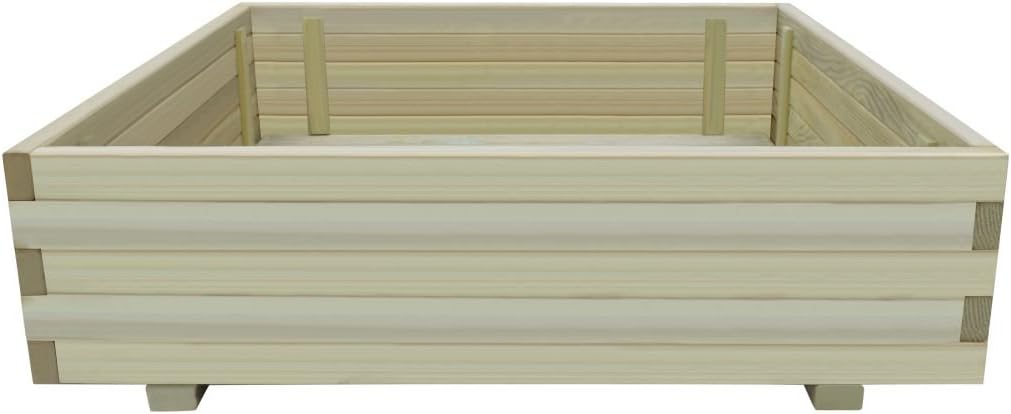 Festnight Jardinera de Madera Impregnada para Flores 100 x 100 x ...