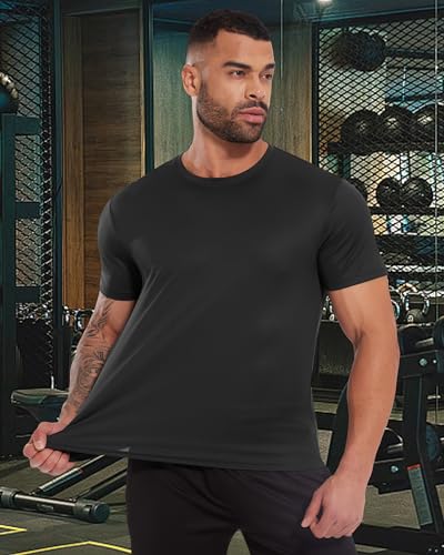 MEETWEE Men's Tank Top Short Sleeve T-Shirt for Men, Summer Sports for Gym Fitness Quick Drying Breathable Functional Training T-Shirt