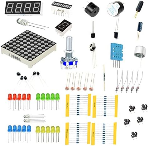 YuLinStyle Sensor DIY Kit for Arduino / Raspberry Pi - Blue + Black + Multi-Color Electronic Components Control Module Component