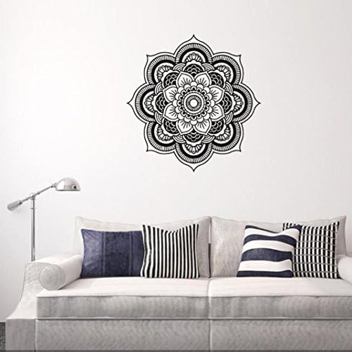 Wall Stickers ,kaifongfu Mandala Flower Indian Bedroom Wall Decal Art Stickers Mural Home Vinyl Family (Black 3)