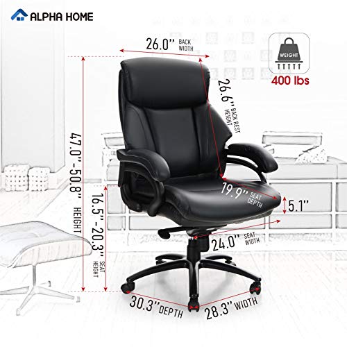 ALPHA HOME Ergonomic Office Chair High Back Executive Chair Managerial