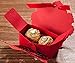 ponatia 50 Pieces/Lot Laser Cut with Ribbon Wedding Party Favor, Wedding Gift Bags Chocolate Candy and Gift Boxes (Gold)