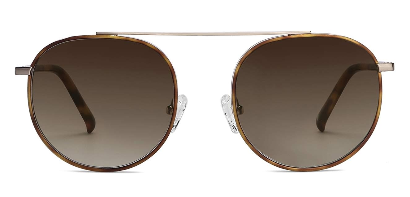 Buy John Jacobs Gold Brown Round UV Protected Sunglasses For Men