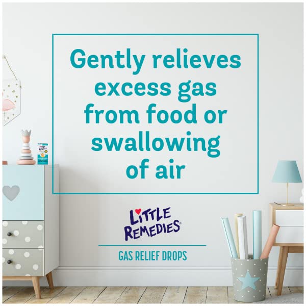 LITTLE REMEDIES GAS RELIEF DROPS, NATURAL BERRY FLAVOR, SAFE FOR NEWBORNS 1.0 FL OZ (PACK OF 6)