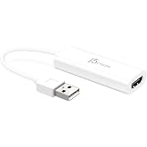 j5create USB to HDMI Display Adapter- USB to HDMI 1080P Cable Converter | Adapter for Windows (JUA195)