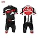 Arltb Cycling Jersey and Bib Shorts Set Black