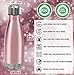 Stainless Steel Water Bottle for Kids (Rose, 12 oz)