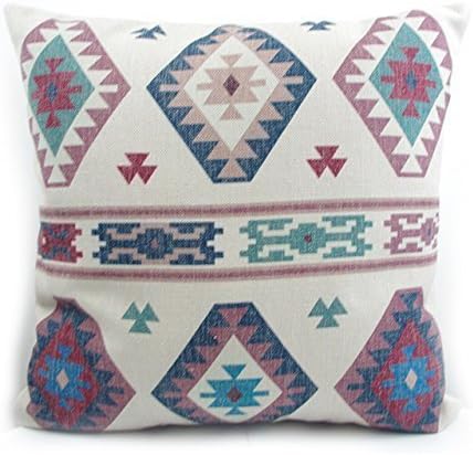 Cotton Linen Kilim Anatolia Turkish Style Diamond Cushion Cover Pillow Case