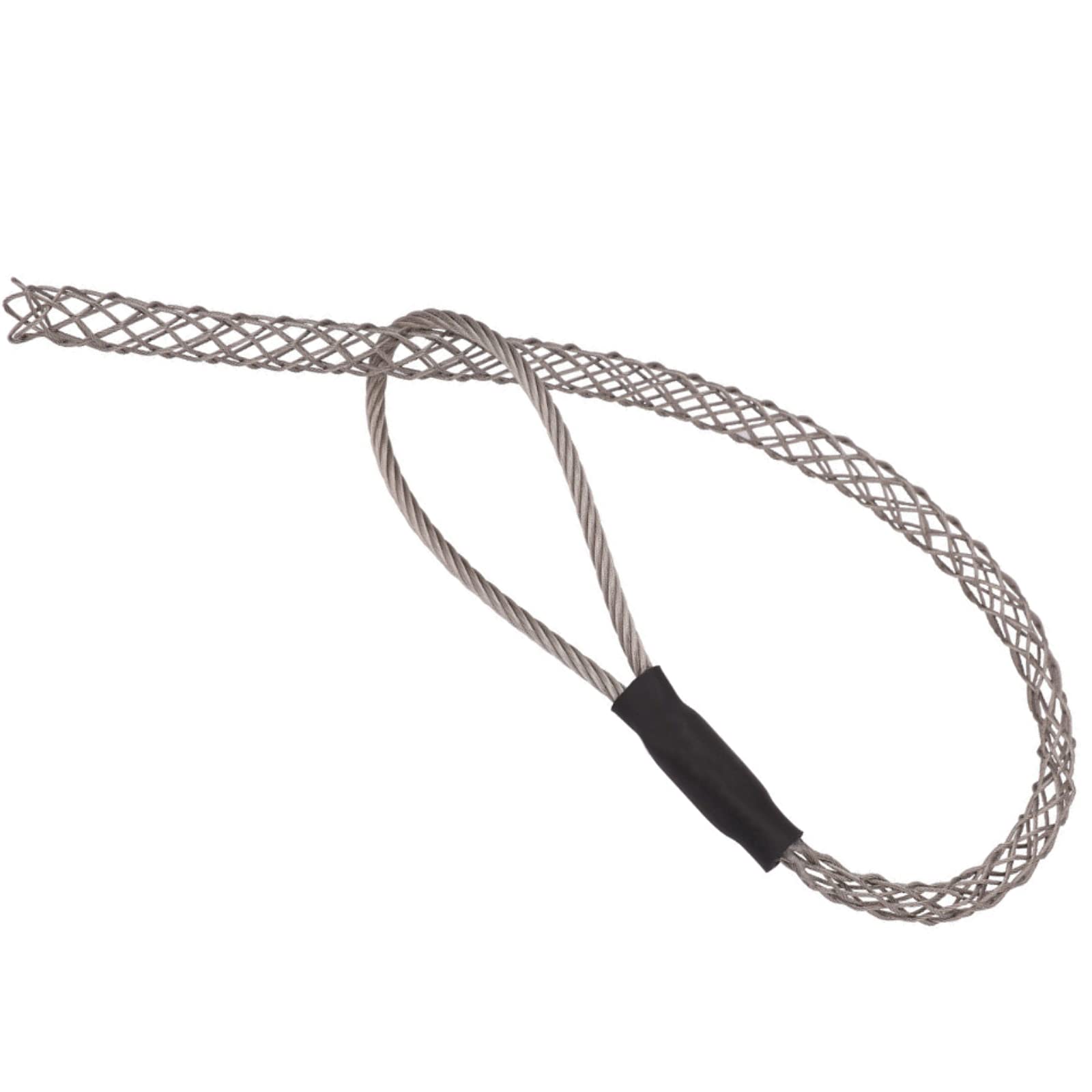 IRSCorp Cable Pulling Grip Sock Kit Galvanizing Steel Antislip Pipe Cable Wire Pulling Grips Lassos Set Flexible Eye Mesh Rope Black
