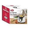 Quest 35150 1L Deep Fat Fryer / Non-Stick Basket With Removable Handle / 900 Watt / Easy Clean / Compact Design / White…