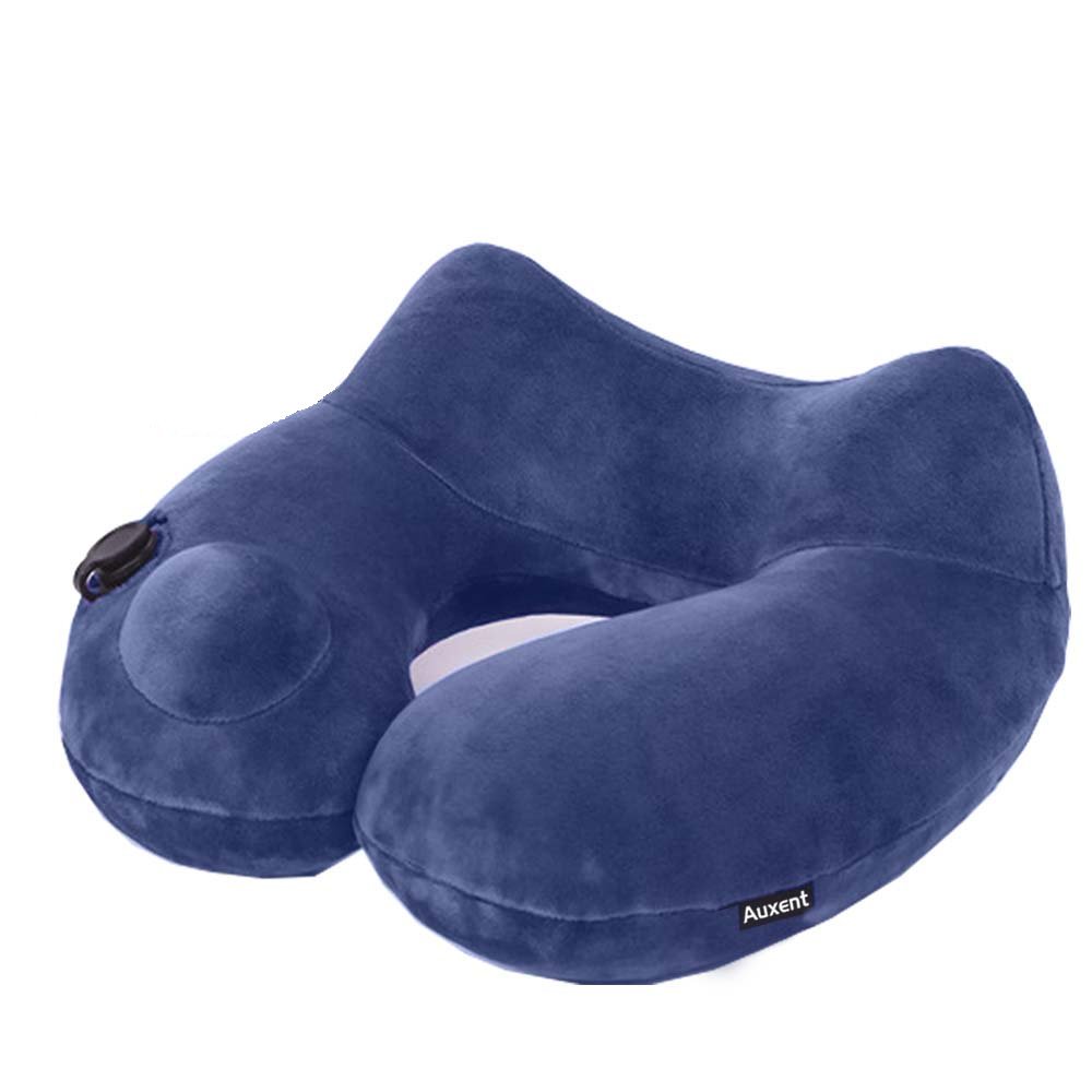 Auxent Almohada de viaje lujosamente suave inflable cuello almohada para el cuello