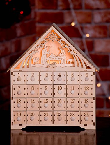 Clever Creations Nativity Scene Advent Calendar Wooden 24 Day Countdown Clever Creations Nativity Scene Advent Calendar Wooden 24 Day Countdown