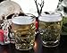 Classic Glass Beer Draft Mug glasses, ★ HALLOWEEN SKULL ★ , Set of 4, Glassware Solid Handled Clear Drinking Mugs,