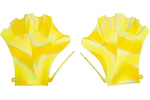 Baluue 2Pcs Swimming Gloves, Aquatic Swimming Webbed Gloves, Water Training Hand Webbed for Men Women Adult Water Resistance