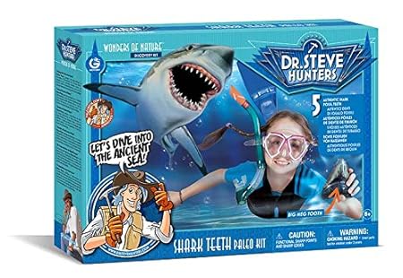 HQ Windspiration Geoworld ED510K - Dr. Steve Hunters Shark Teeth Kit Haizähne, 5 Fossilien von Haizähnen, Alter: 6+