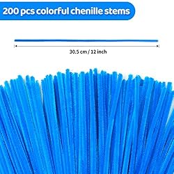 Eppingwin 200pcs Pipe Cleaners, Lake Blue Pipe