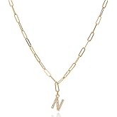 Gemynix Bubble Letter Necklace Gold for Women-18K Charm Necklace Jewelry Gifts