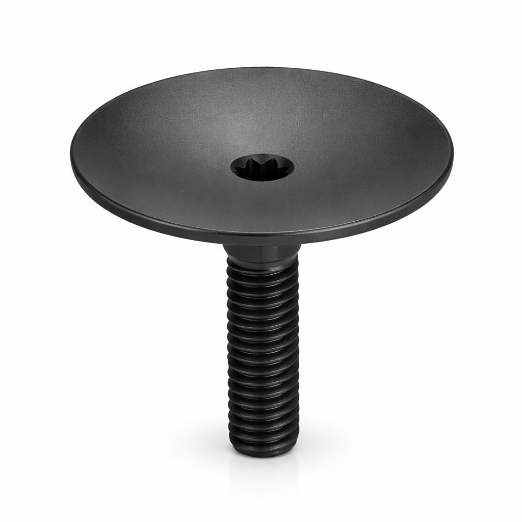 Alomejor Bicycle Headset Alluminum Alloy Mountain Bike Top Bowl Cover Fixed Gear Folding Bicycle Parts For 28.6mm Fork Tube Cover Stem Spacer (Black)