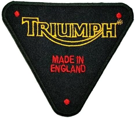 Triumph England Motorcycles Racing Classic Biker Logo Polo BT08 Patches