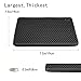 BasicForm Silicone Trivet Square Honeycomb Pattern 7.5x7.5x0.31 Inches (Set of 2) (Black)