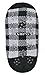Lupo Women's Black White Yoga Ballet House No Show Grip Sock, Medium Hearts