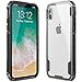 zisure iPhone X Case, XS Cases [Rock Sugar] Heavy Duty Crystal Hard Clear Case Durable Shatterproof Sports Phone Cover for iPhone X, iPhone Xs - 5.8 inch Black