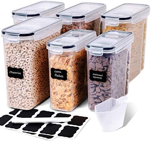 6 Piece Airtight Large Dry Food Storage 