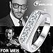 BONLAVIE 925 Sterling Silver Princess Cut Cubic Zirconia CZ Wedding Band Ring for Mens Womens Size 6-12