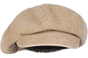 YM YOUMU Japanese Oversized Corduroy Newsboy Hats for Women Vintage Unisex Paperboy Painter Beret Cap